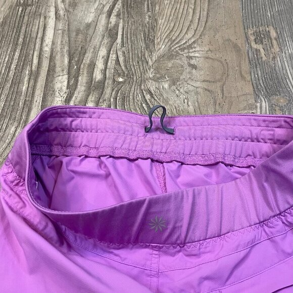 Athleta Go The Distance Shorts Medium Running Athletic Purple Thistle Pull On - Picture 5 of 7